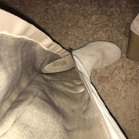 Kenneth Cole Reaction Taupe Suede Wedge Heel Boots - Picture 7 of 8